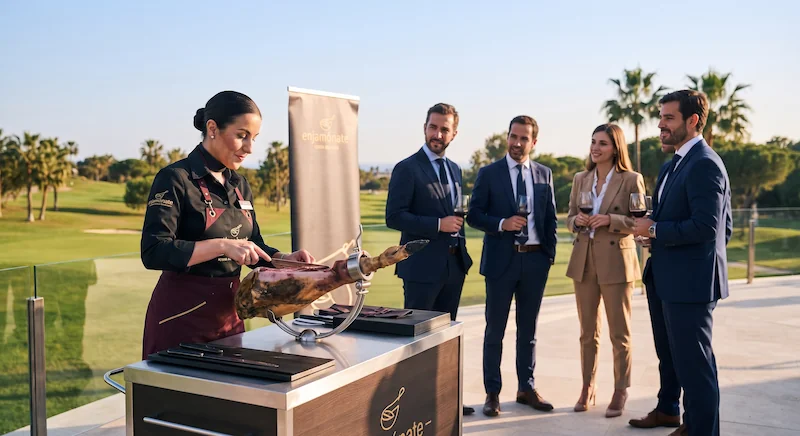 Corte de jamón para Eventos de Empresa y Torneos de Golf